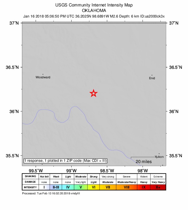Did You Feel It? map: shaking reported by the public