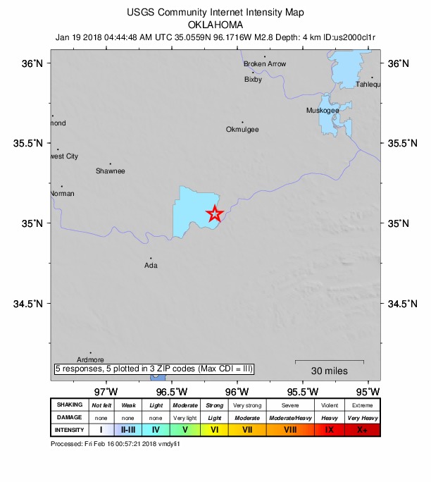 Did You Feel It? map: shaking reported by the public