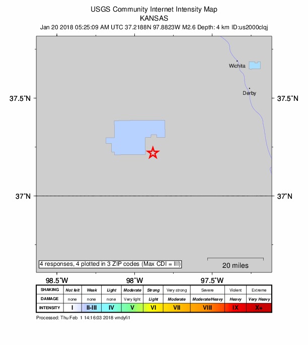 Did You Feel It? map: shaking reported by the public