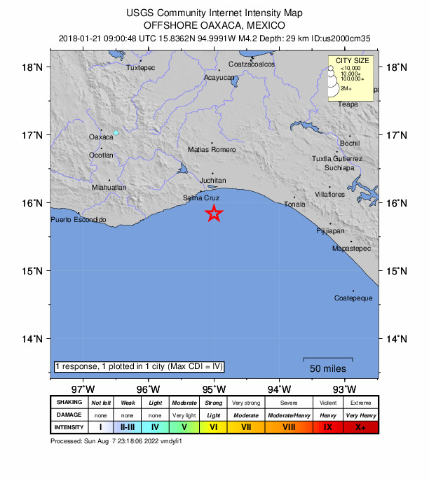 Did You Feel It? map: shaking reported by the public