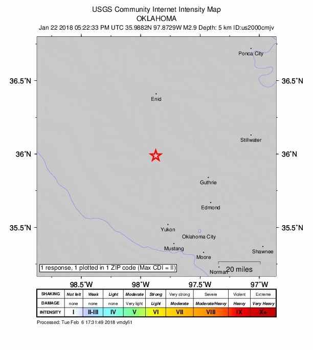 Did You Feel It? map: shaking reported by the public