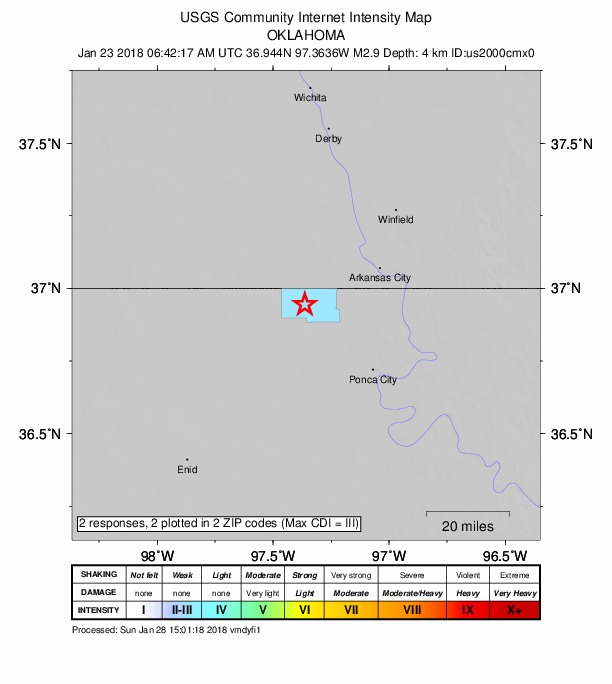 Did You Feel It? map: shaking reported by the public