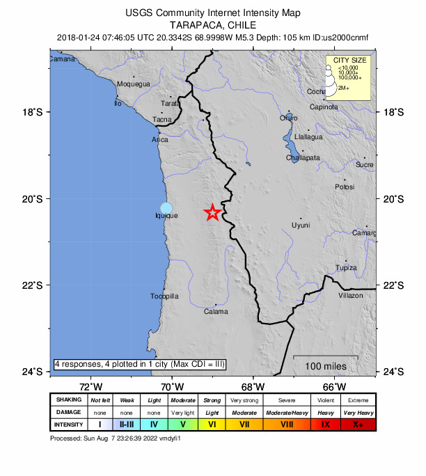 Did You Feel It? map: shaking reported by the public