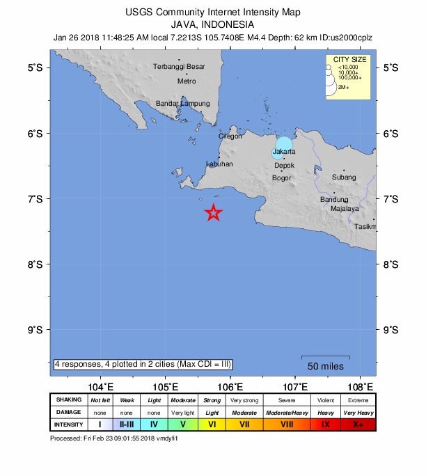 Did You Feel It? map: shaking reported by the public