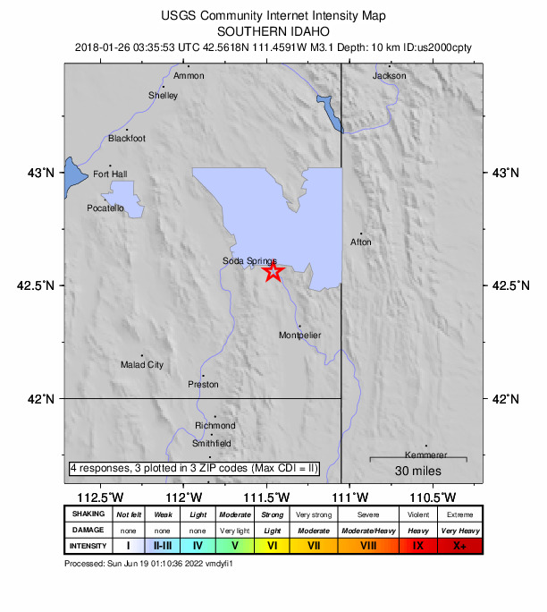 Did You Feel It? map: shaking reported by the public