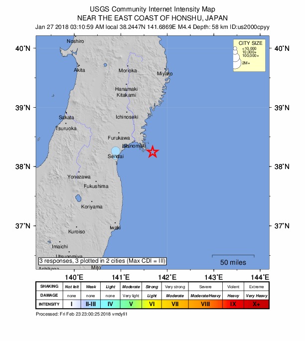 Did You Feel It? map: shaking reported by the public