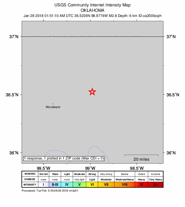 Did You Feel It? map: shaking reported by the public