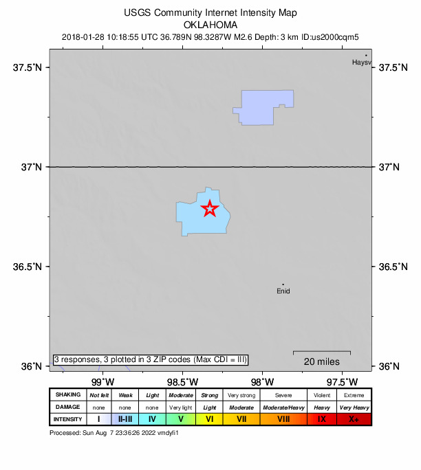 Did You Feel It? map: shaking reported by the public