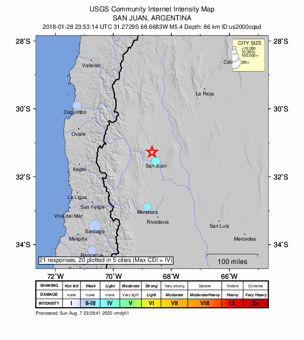 Did You Feel It? map: shaking reported by the public