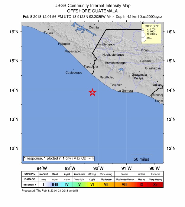 Did You Feel It? map: shaking reported by the public