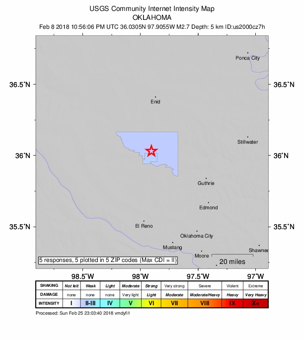 Did You Feel It? map: shaking reported by the public
