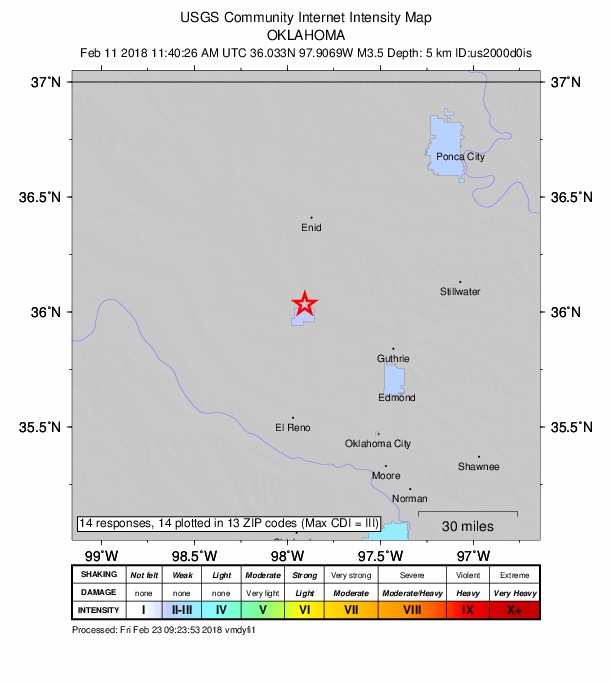 Did You Feel It? map: shaking reported by the public