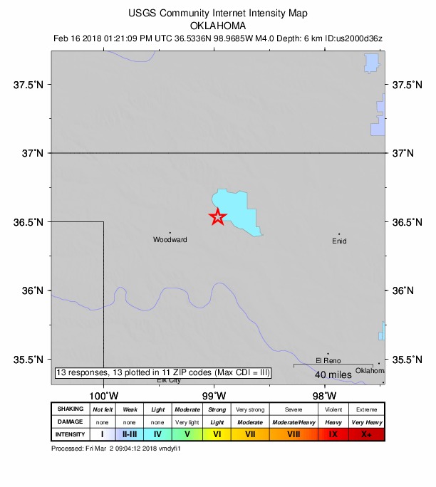 Did You Feel It? map: shaking reported by the public