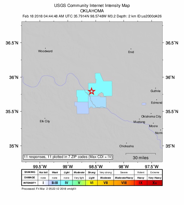 Did You Feel It? map: shaking reported by the public