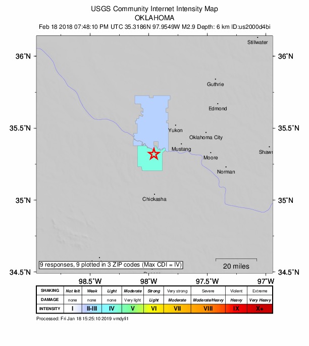 Did You Feel It? map: shaking reported by the public