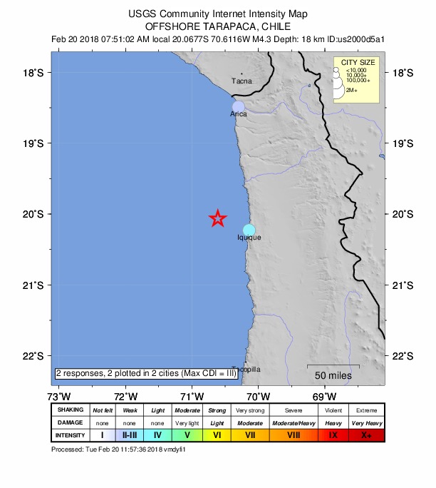 Did You Feel It? map: shaking reported by the public
