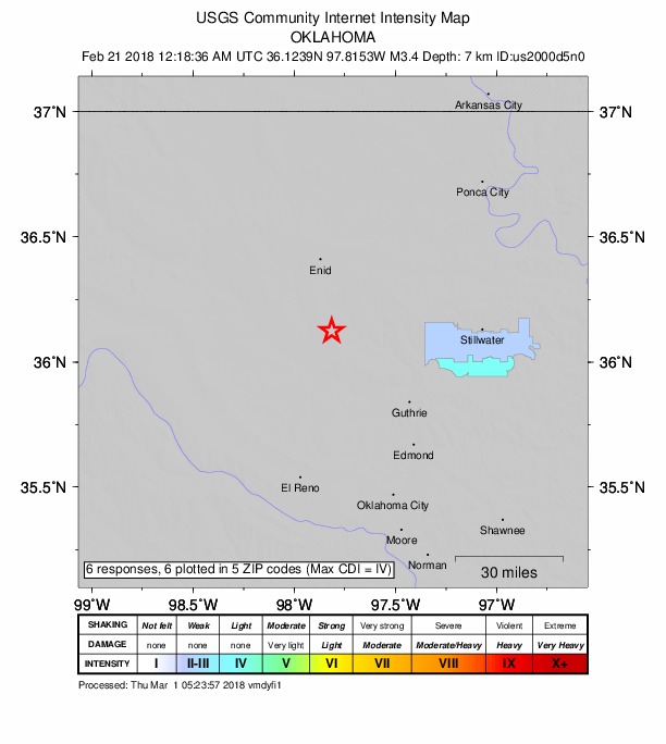 Did You Feel It? map: shaking reported by the public