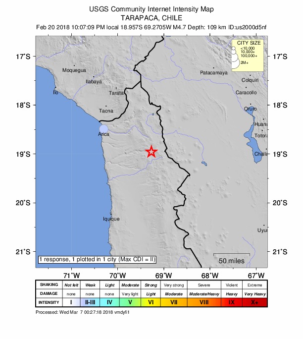 Did You Feel It? map: shaking reported by the public