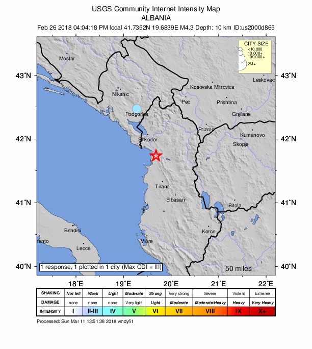 Did You Feel It? map: shaking reported by the public