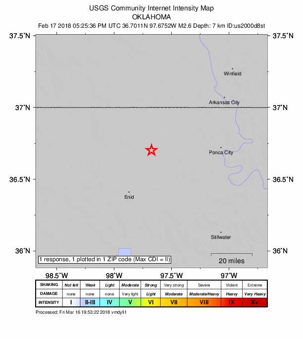 Did You Feel It? map: shaking reported by the public