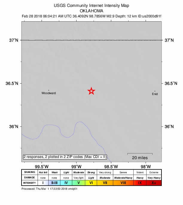 Did You Feel It? map: shaking reported by the public