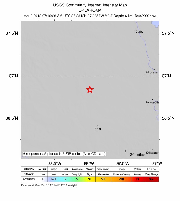 Did You Feel It? map: shaking reported by the public