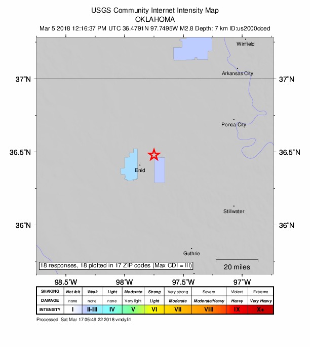 Did You Feel It? map: shaking reported by the public