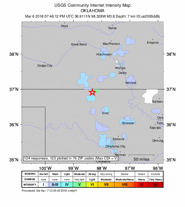 Did You Feel It? map: shaking reported by the public