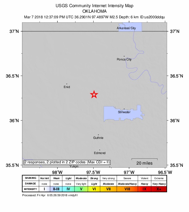 Did You Feel It? map: shaking reported by the public