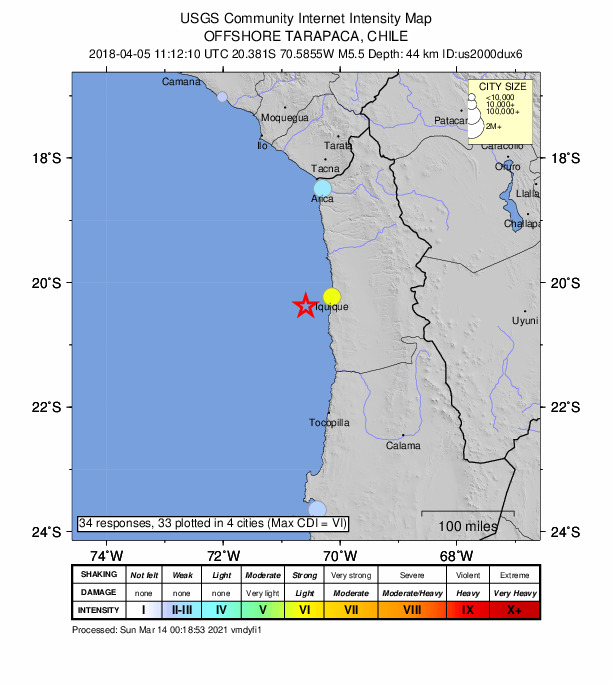Did You Feel It? map: shaking reported by the public