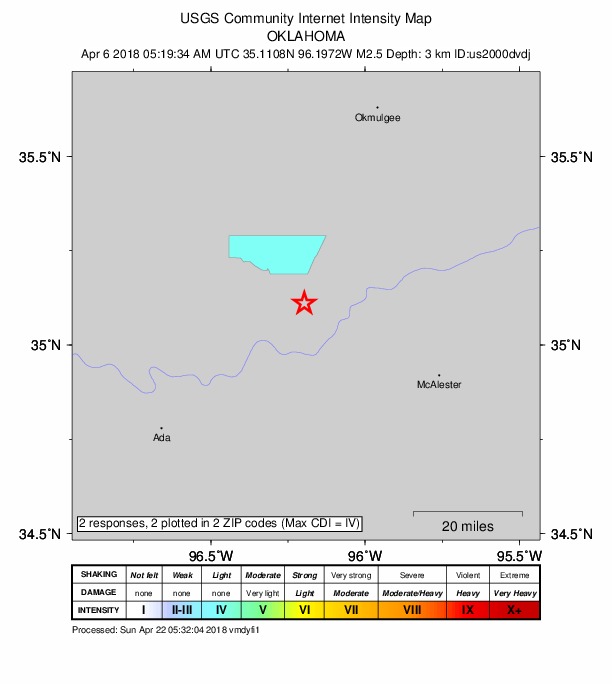 Did You Feel It? map: shaking reported by the public