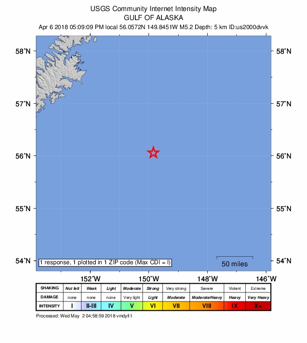 Did You Feel It? map: shaking reported by the public