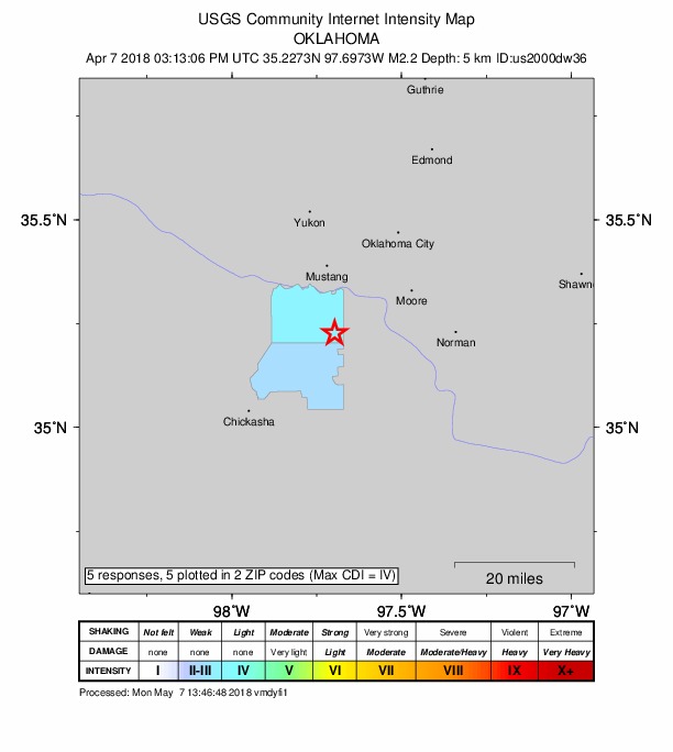 Did You Feel It? map: shaking reported by the public