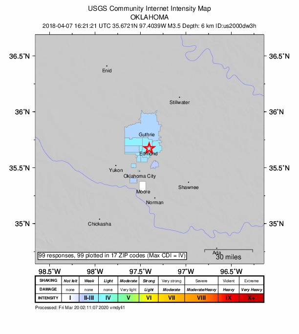 Did You Feel It? map: shaking reported by the public