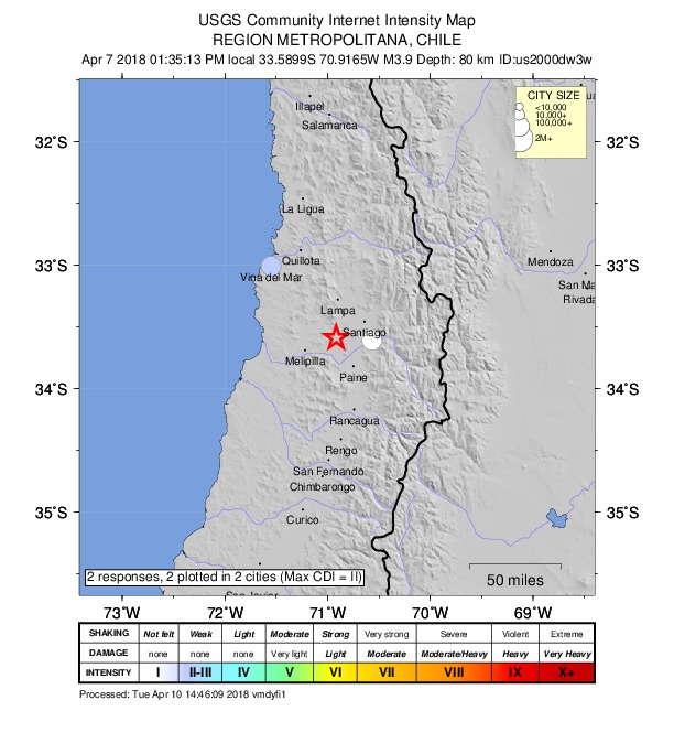 Did You Feel It? map: shaking reported by the public