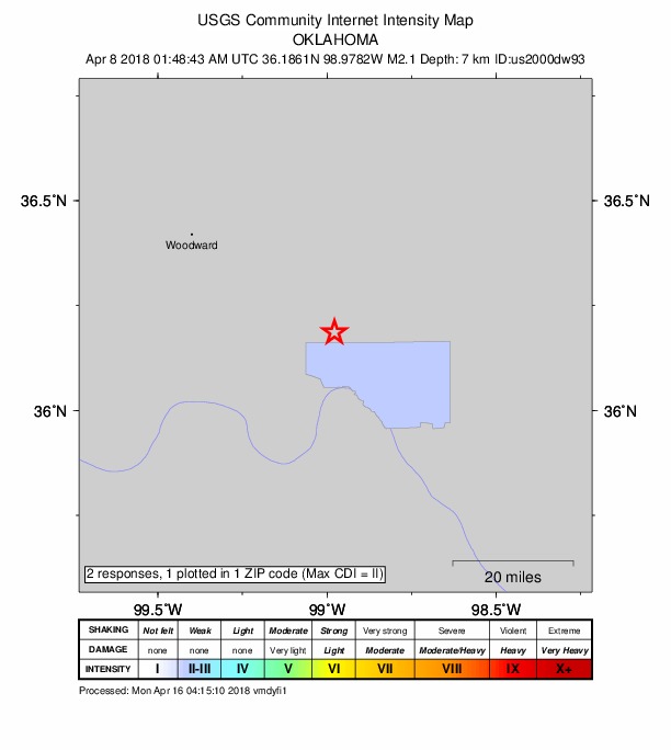 Did You Feel It? map: shaking reported by the public