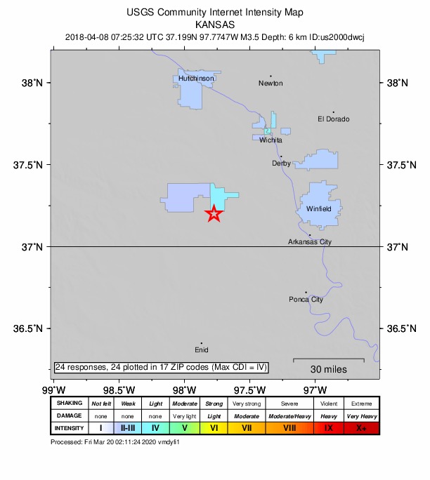 Did You Feel It? map: shaking reported by the public