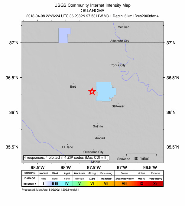 Did You Feel It? map: shaking reported by the public