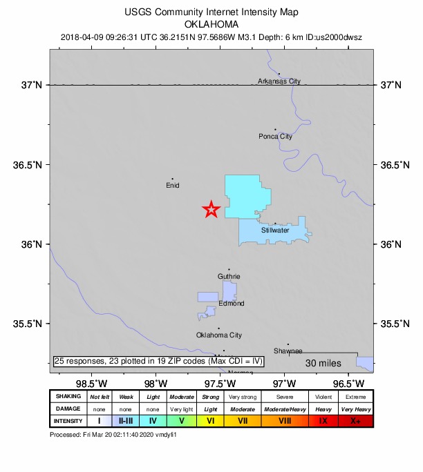 Did You Feel It? map: shaking reported by the public