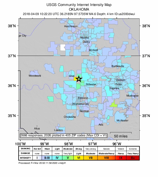 Did You Feel It? map: shaking reported by the public