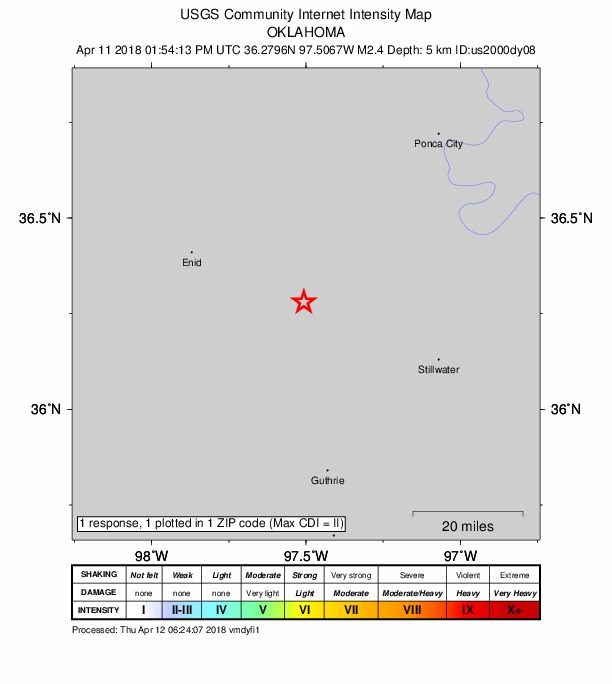 Did You Feel It? map: shaking reported by the public