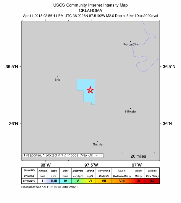 Did You Feel It? map: shaking reported by the public