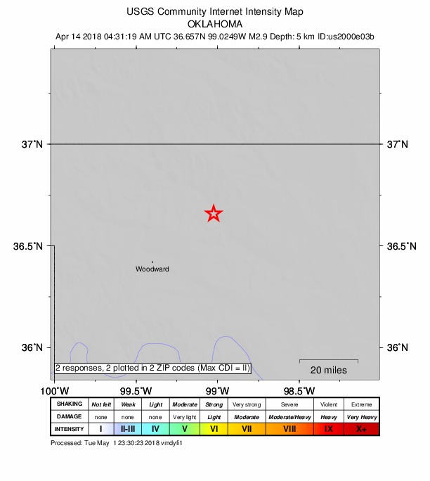 Did You Feel It? map: shaking reported by the public