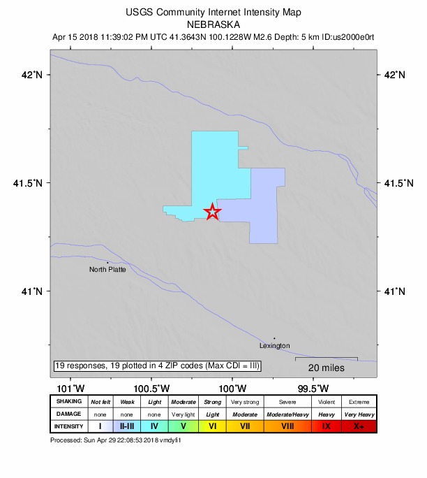 Did You Feel It? map: shaking reported by the public