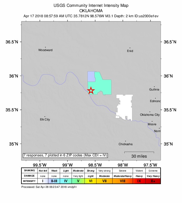 Did You Feel It? map: shaking reported by the public