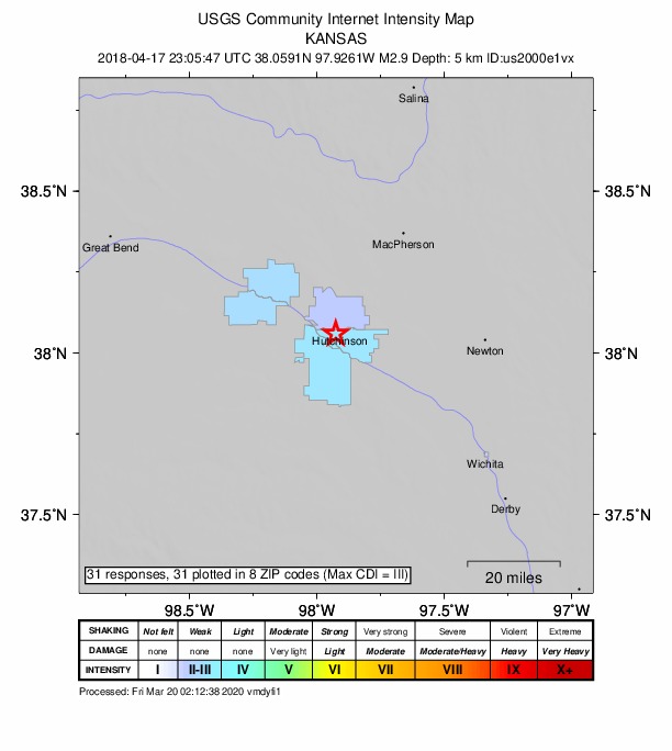Did You Feel It? map: shaking reported by the public