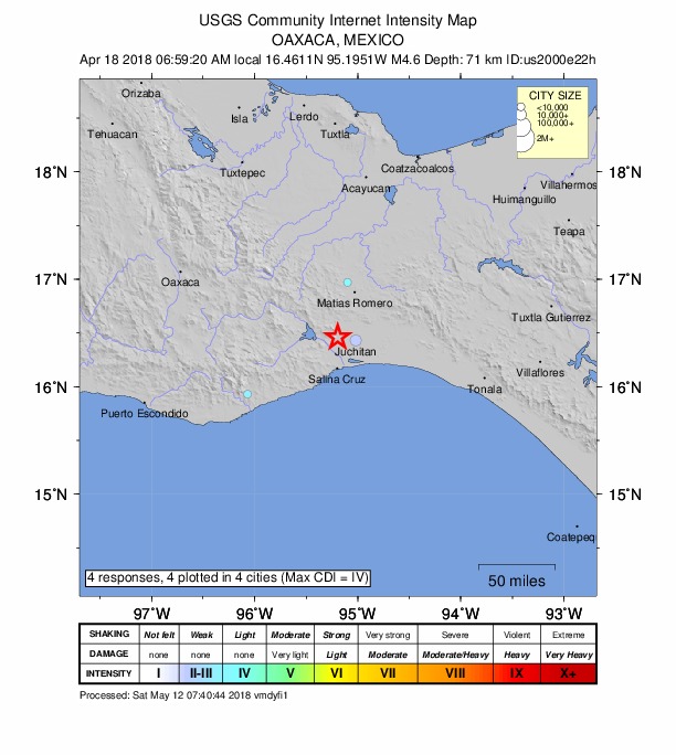 Did You Feel It? map: shaking reported by the public