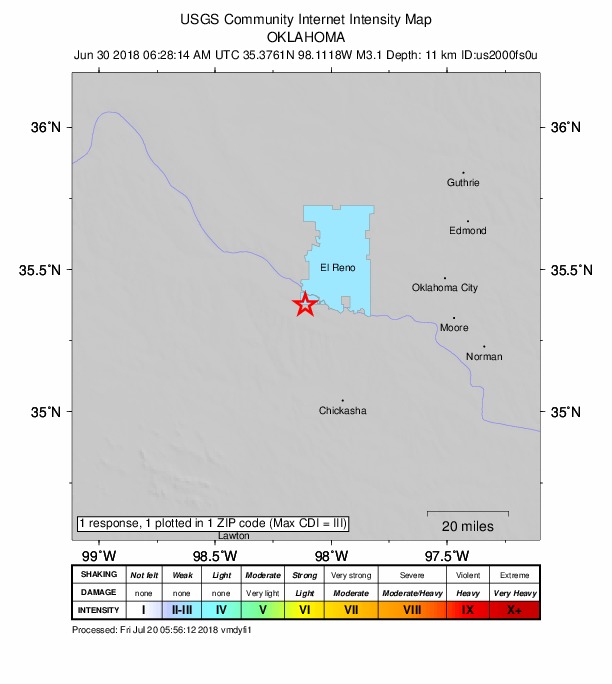 Did You Feel It? map: shaking reported by the public