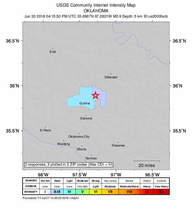 Did You Feel It? map: shaking reported by the public