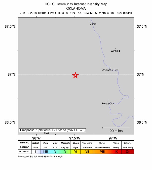 Did You Feel It? map: shaking reported by the public